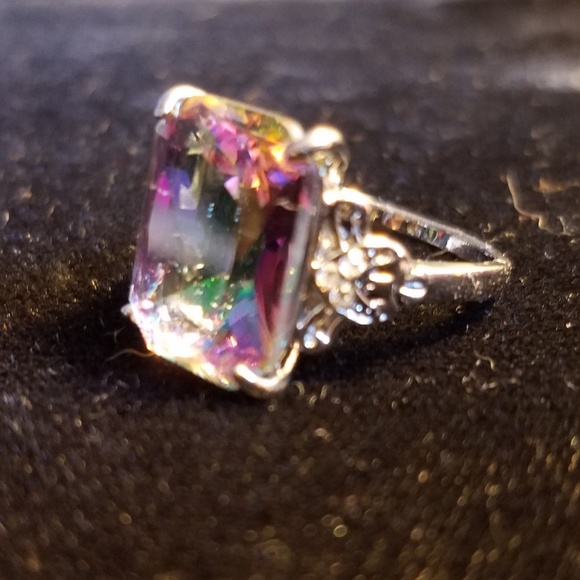 Mystic topaz ring silver  sz. 6 - Picture 8 of 8